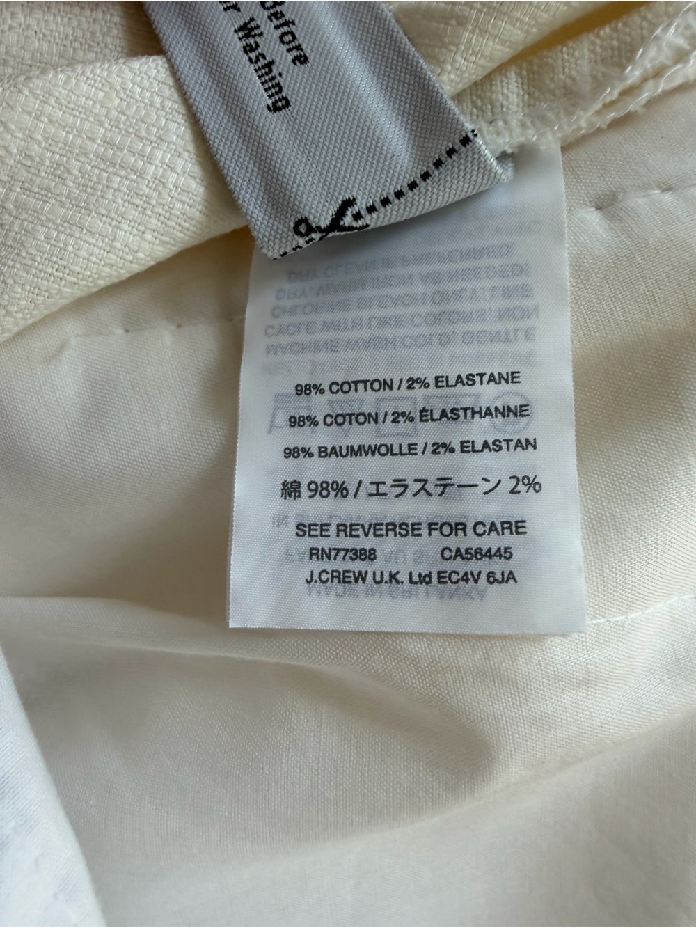 J. Crew Cream Ruffle-Top Shorts - Picture 4 of 4